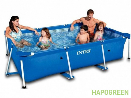 Bể bơi khung kim loại chữ nhật 220cm x 150cm x 60cm Intex 28270