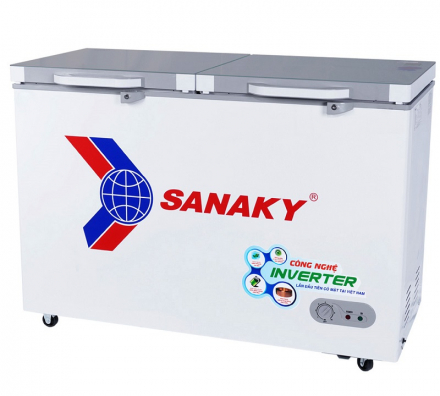 Tủ đông 1 ngăn 2 cánh 305 lít inverter Sanaky VH-4099A4K (mặt kính cường lực xám)